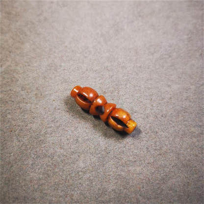 Bone Carved Vajra Bell Pendant - Tibetan Buddhist vajra, view 8