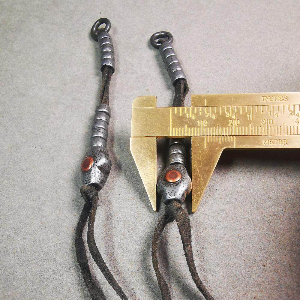 6mm Cold Iron Prayer Bead Counters - Tibetan Buddhist art, size reference