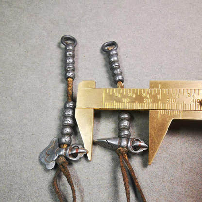 6mm Cold Iron Prayer Bead Counters with Kila and Kartika Pendant - Tibetan Buddhist art, view 8