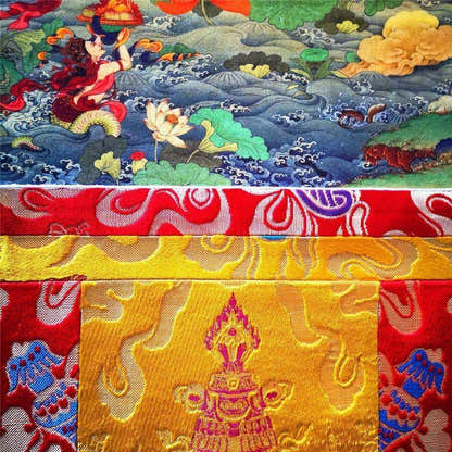 Vairocana - Mahavairocana - Tibetan thangka painting, view 11