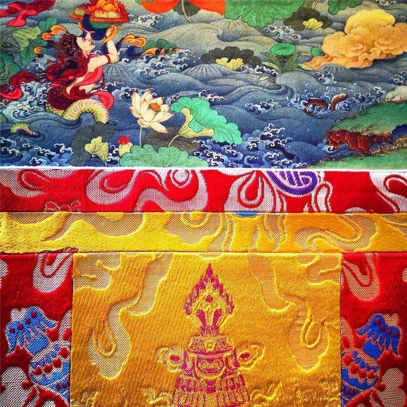 Samantabhadra in Yab Yum - Tibetan thangka painting, view 11
