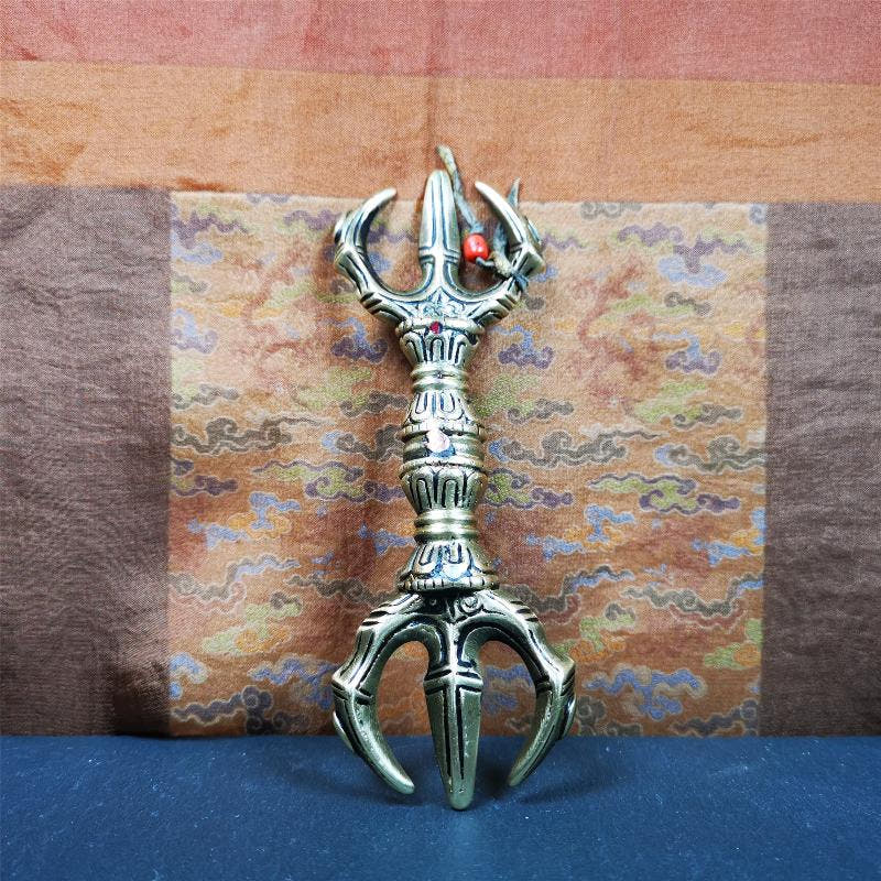 Unique Flat Vajra 6.3" - Tibetan Buddhist vajra, view 5