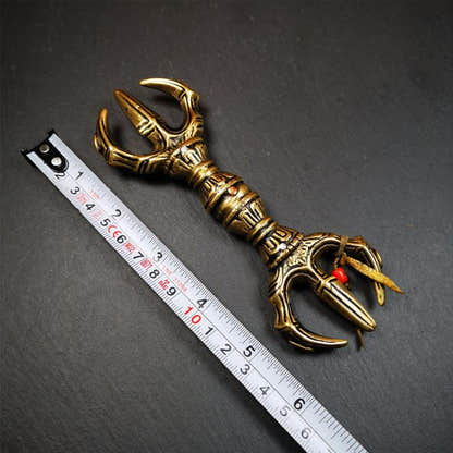Unique Flat Vajra 6.3" - Tibetan Buddhist vajra, view 8