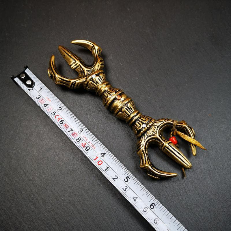 Unique Flat Vajra 6.3" - Tibetan Buddhist vajra, view 8