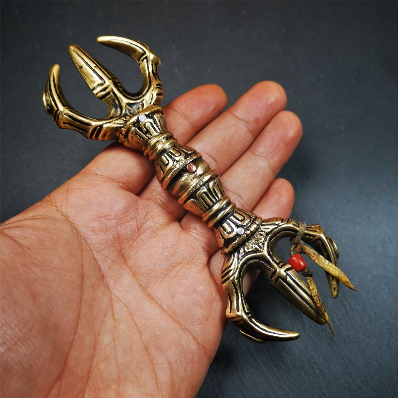 Unique Flat Vajra 6.3" - Tibetan Buddhist vajra, view 6