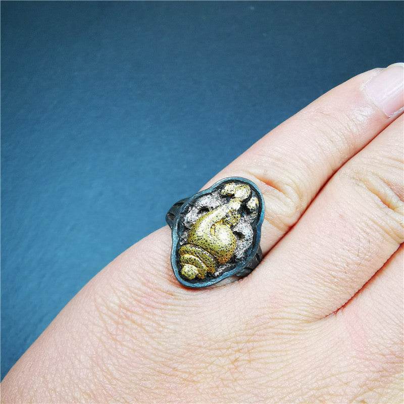 Shankha Conch Ring - Tibetan Buddhist art, view 9