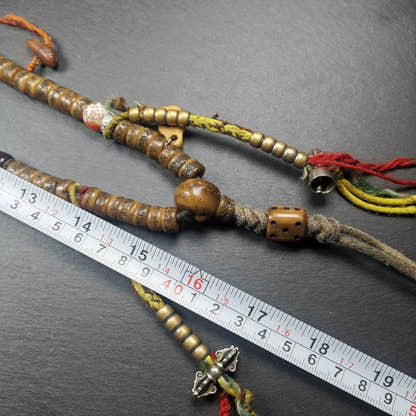 Old Kapala Skull Bone Mala - Tibetan Buddhist mala beads, view 8