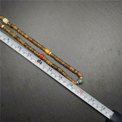 Old Kapala Skull Bone Mala - Tibetan Buddhist mala beads, view 18