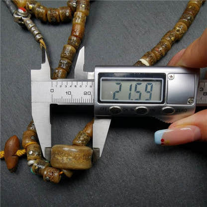 Old Kapala Skull Bone Mala - Tibetan Buddhist mala beads, view 26