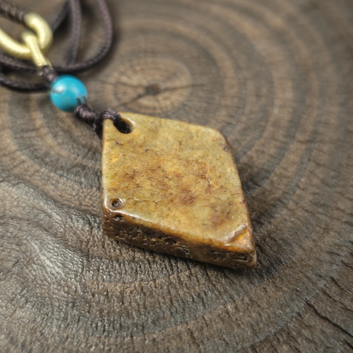 Kapala Amulet Pendant - Hum Syllable - Tibetan Buddhist amulet, view 4