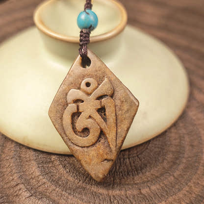 Kapala Amulet Pendant - Hum Syllable - Tibetan Buddhist amulet, view 9