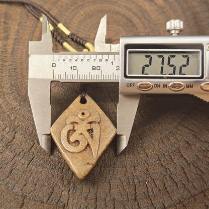 Kapala Amulet Pendant - Hum Syllable - Tibetan Buddhist amulet, view 11