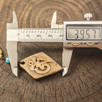 Kapala Amulet Pendant - Hum Syllable - Tibetan Buddhist amulet, view 12