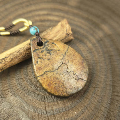 Kapala Amulet Pendant - Hum Syllable - Tibetan Buddhist amulet, view 6