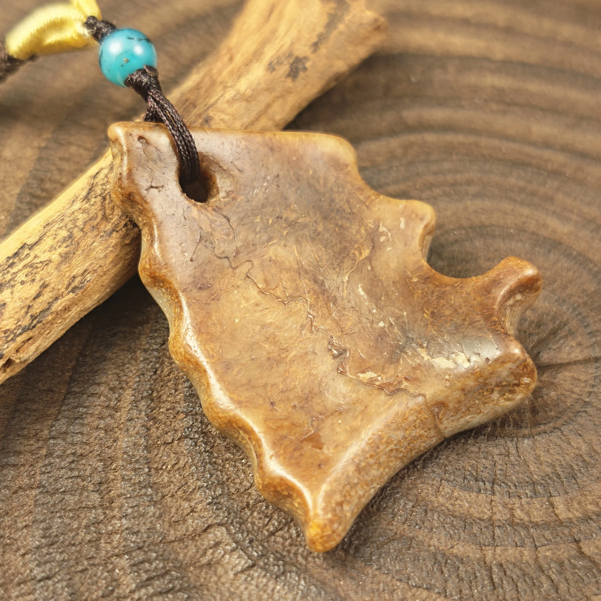 Kapala Amulet Pendant - Free-Form - Tibetan Buddhist amulet, view 8