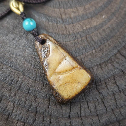 Kapala Amulet Pendant - Mantra Dots - Tibetan Buddhist amulet, view 4