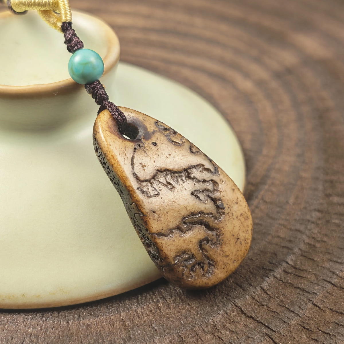 Kapala Amulet Pendant - Conch Shell - Tibetan Buddhist amulet, view 8