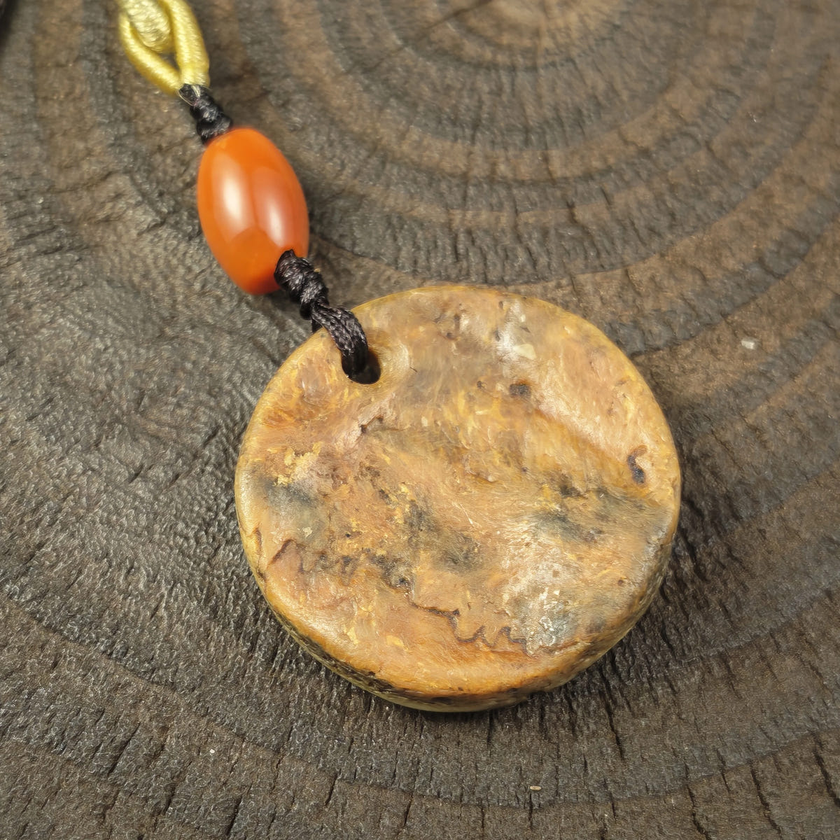 Kapala Amulet Pendant - Round Medallion - Tibetan Buddhist amulet, view 4