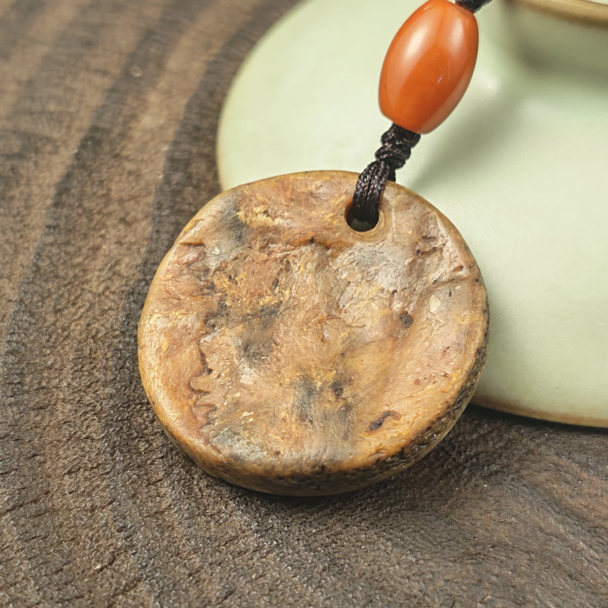 Kapala Amulet Pendant - Round Medallion - Tibetan Buddhist amulet, view 9