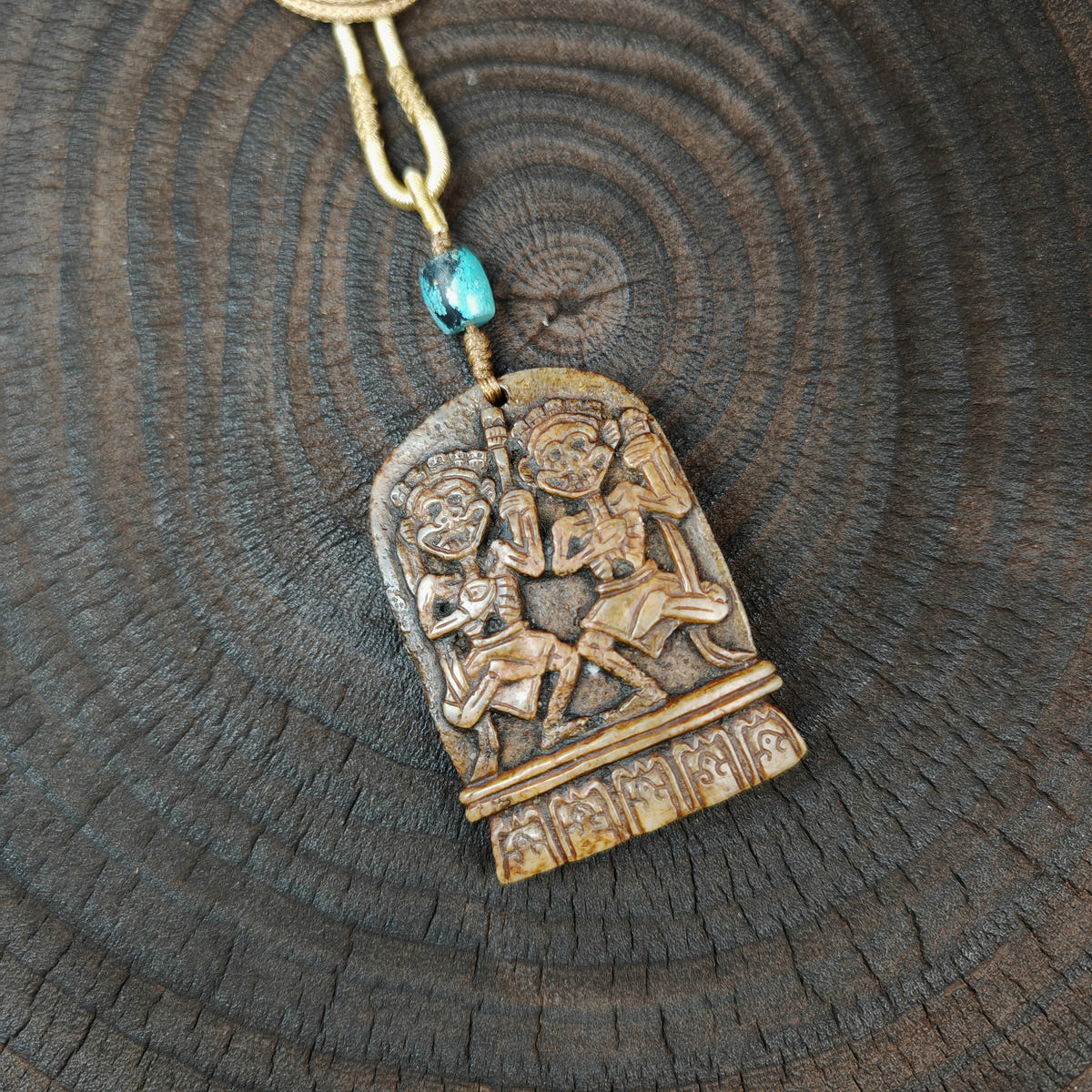 amulet Garuda - Tibetan Buddhist amulet, front view
