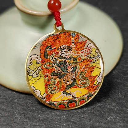 Lion Faced Dakini Amulet | Simhamukha Tibetan Protective Pendant | Sacred Buddhist Talisman, Blessed Spiritual Jewelry & Meditation Gift