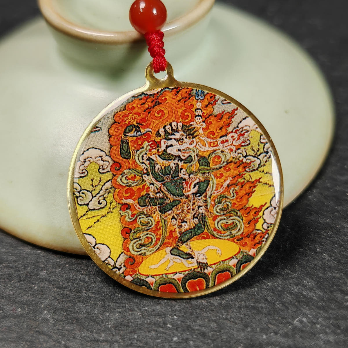 Lion Faced Dakini Amulet | Simhamukha Tibetan Protective Pendant | Sacred Buddhist Talisman, Blessed Spiritual Jewelry & Meditation Gift