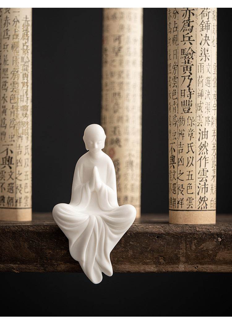 White Porcelain Buddha Statue - Tibetan Buddhist statue, view 15