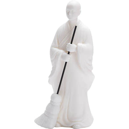 Sweeping Monk Buddha Statue - Tibetan Buddhist statue, close-up detail