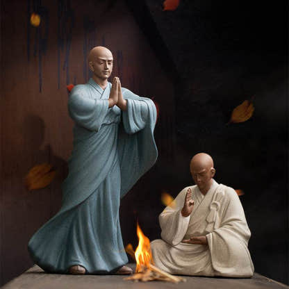 Meditation Buddha Statues - Tibetan Buddhist statue, front view