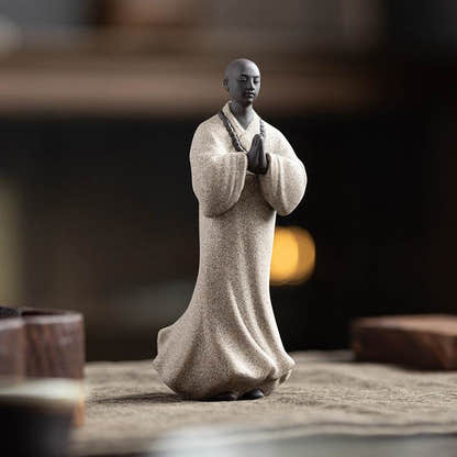 Purple Sand Buddha Statue - Tibetan Buddhist statue, detailed view