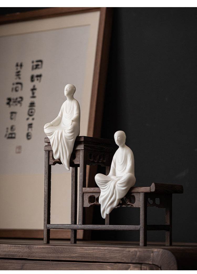 White Porcelain Buddha Statue - Tibetan Buddhist statue, view 16