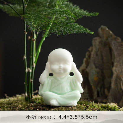 Ceramic Meditation Buddha Statue - Tibetan Buddhist statue, view 7