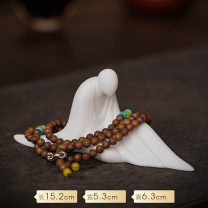 White Porcelain Buddha Statues - Tibetan Buddhist statue, size reference