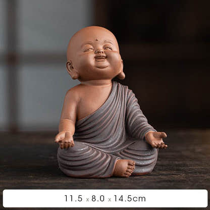 Purple Sand Meditation Buddha Statue - Tibetan Buddhist statue, size reference