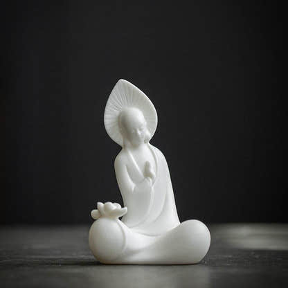 White Porcelain Buddha Statue - Tibetan Buddhist statue, view 18