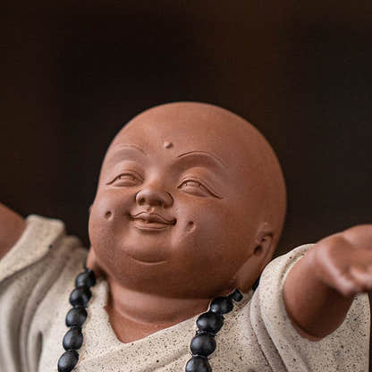 Purple Sand Buddha Statue - Tibetan Buddhist statue, detailed view