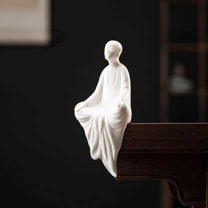 White Porcelain Buddha Statue - Tibetan Buddhist statue, view 17