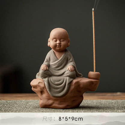 Purple Sand Buddha Statue Incense Holder - Tibetan Buddhist statue, view 20
