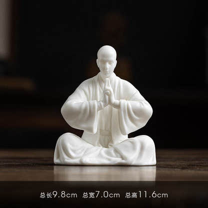 White Porcelain Meditation Buddha Statues - Tibetan Buddhist statue, view 12