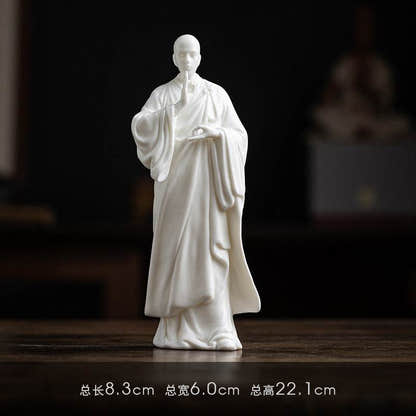 White Porcelain Meditation Buddha Statues - Tibetan Buddhist statue, view 13
