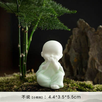 Ceramic Meditation Buddha Statue - Tibetan Buddhist statue, view 9