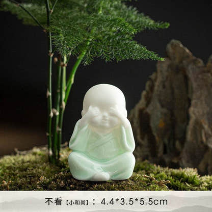 Ceramic Meditation Buddha Statue - Tibetan Buddhist statue, view 8