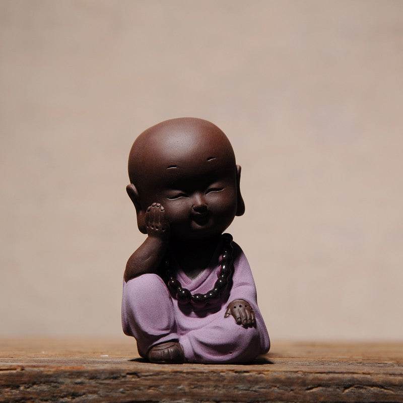 Purple Sand Meditation Buddha Statues - Tibetan Buddhist statue, detailed view