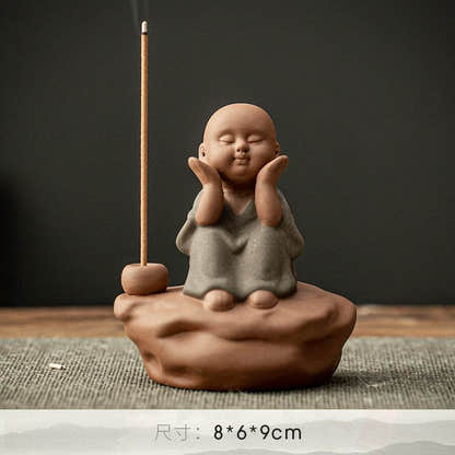Purple Sand Buddha Statue Incense Holder - Tibetan Buddhist statue, view 21
