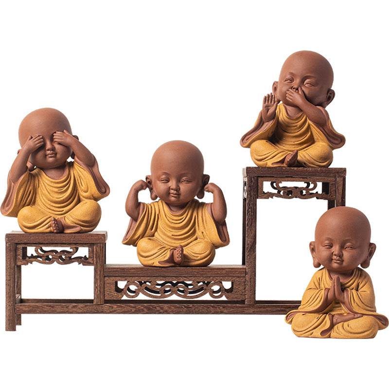 Purple Sand Meditation Buddha Statues - Tibetan Buddhist statue, view 5