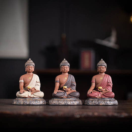 Shakyamuni Meditation Buddha Statue - Tibetan Buddhist statue, front view