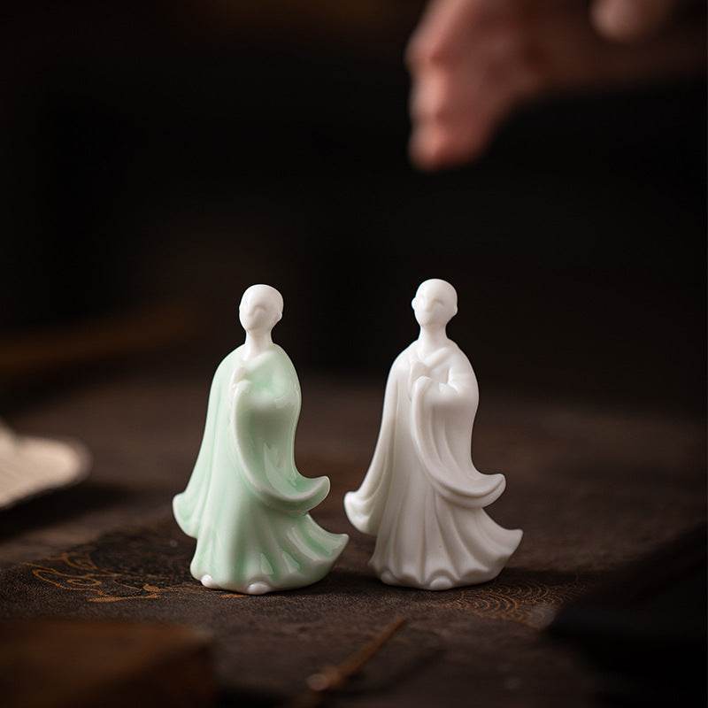 Ceramic Buddha Statues - Tibetan Buddhist statue, detailed view