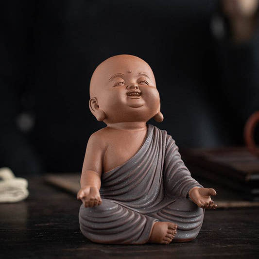 Purple Sand Meditation Buddha Statue - Tibetan Buddhist statue, front view