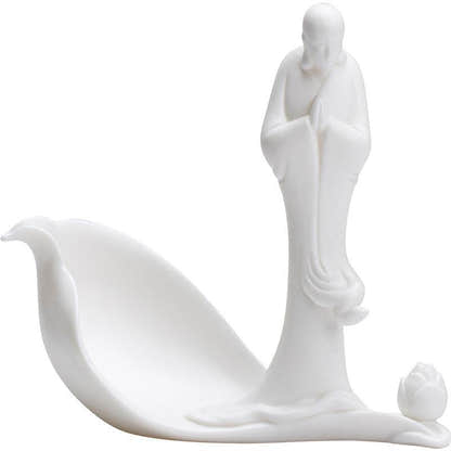 White Porcelain Buddha Statue - Tibetan Buddhist statue, view 5