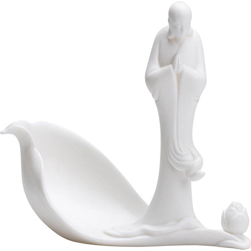 White Porcelain Buddha Statue - Tibetan Buddhist statue, view 5